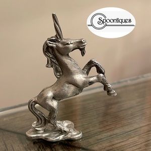 Vintage Spoontiques Unicorn 1981 Pewter Miniature Figure PP524
